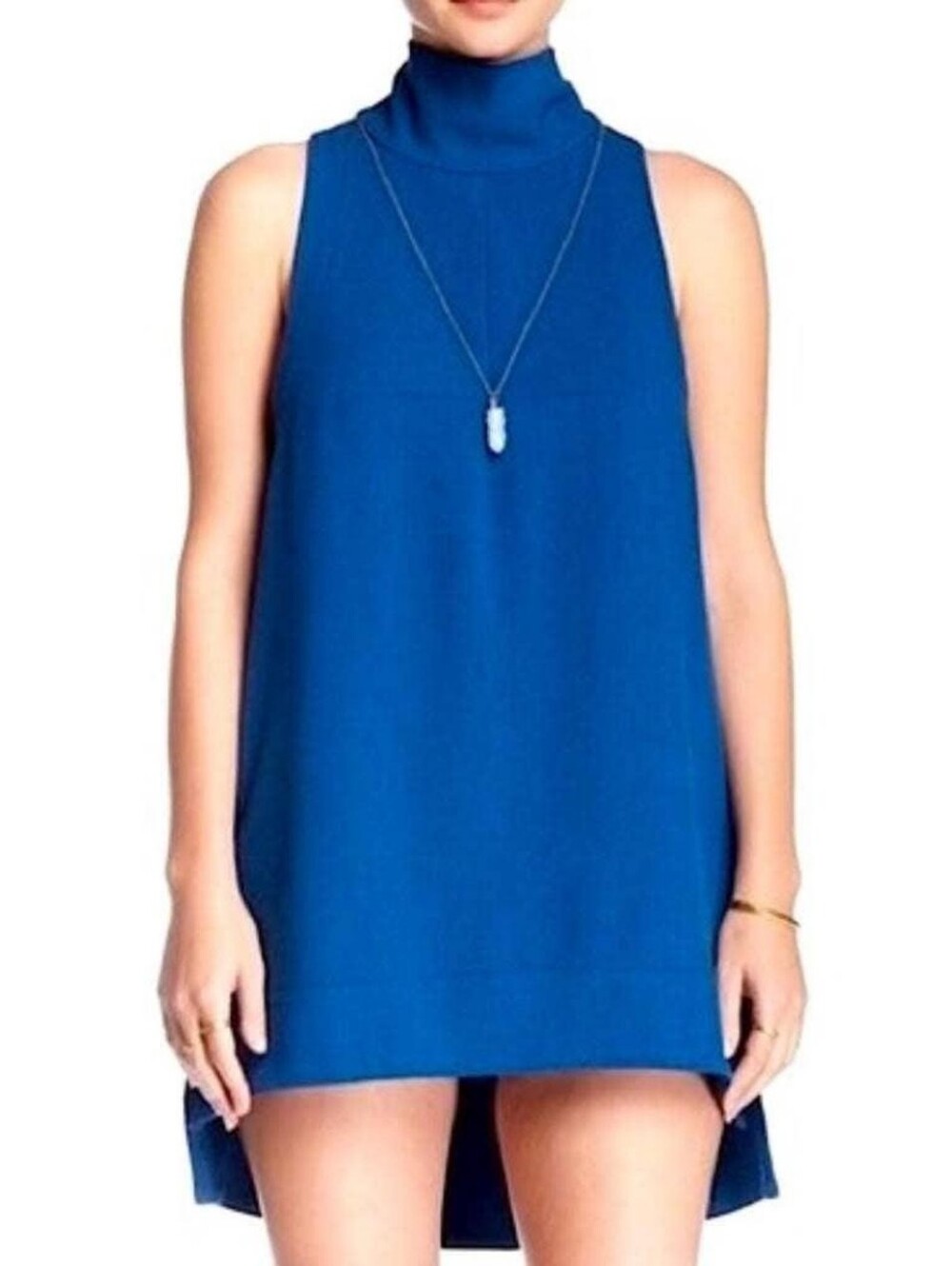 Free People Blue Mini Dress/Tunic Large